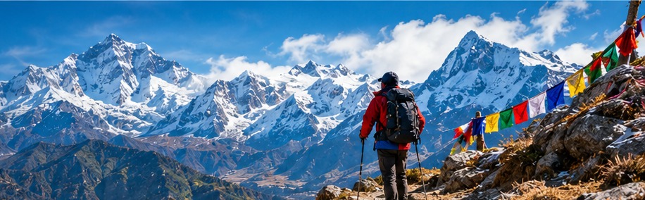 Himalayan mountains in Nepal